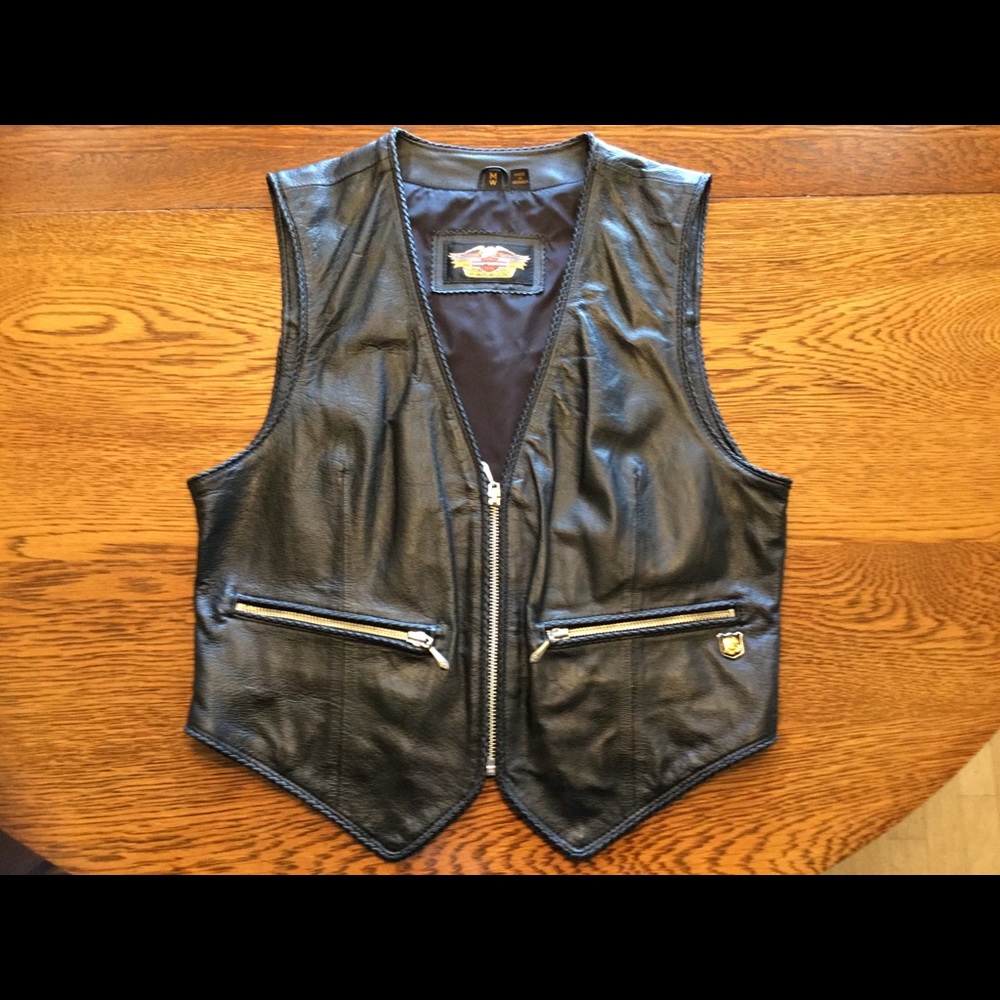 Women’s Vintage Harley Davidson Leather Vest